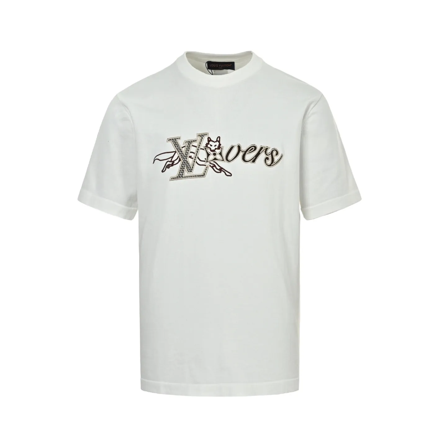 Louis Vuitton/Louis Vuitton fox letter embroidered knitted short sleeves